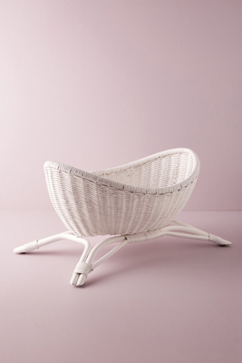 wicker doll cradle