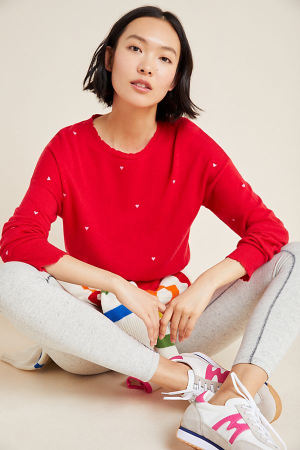 Slide View: 1: Sundry Hearts Embroidered Sweater