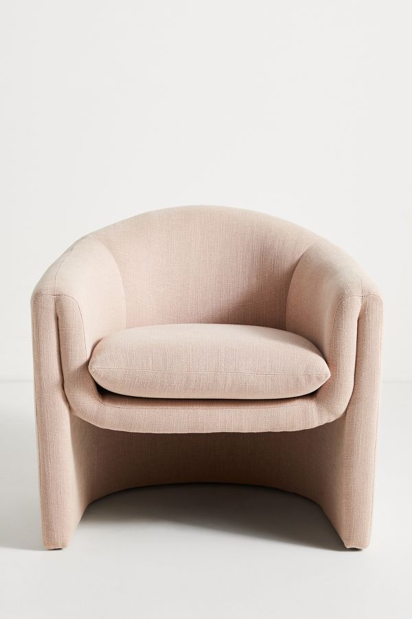 Slide View: 2: Valencia Linen Sculptural Chair