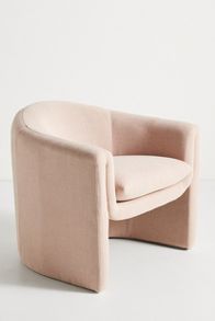 Slide View: 3: Valencia Linen Sculptural Chair