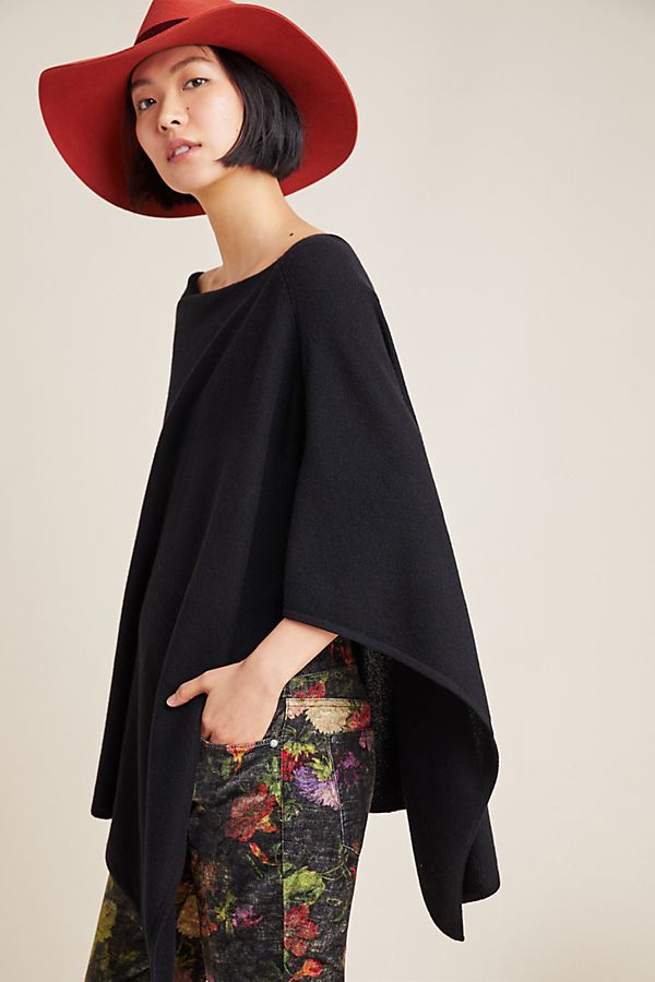 Slide View: 1: Classic Cashmere Poncho