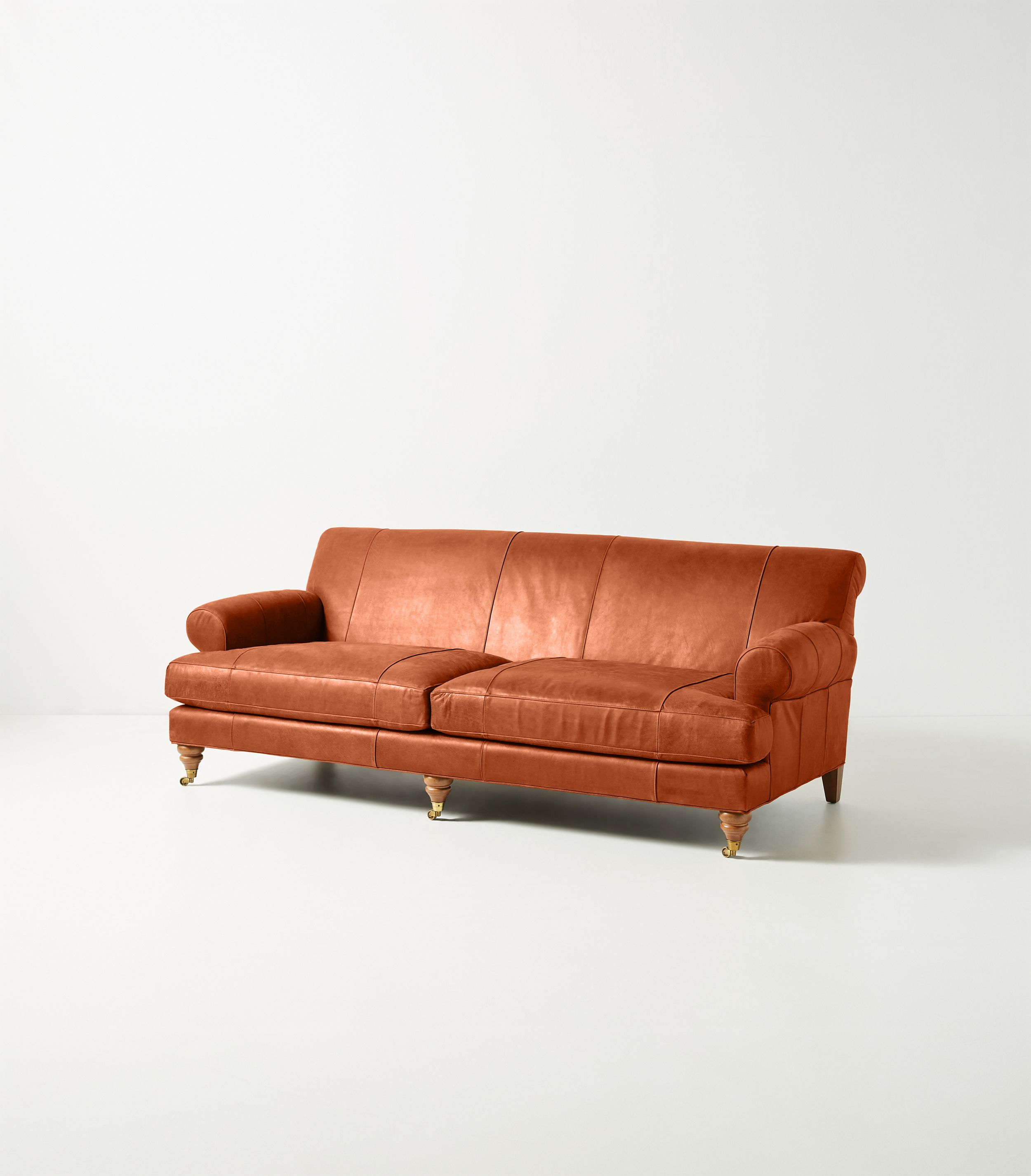 Willoughby TwoCushion Leather Sofa Anthropologie