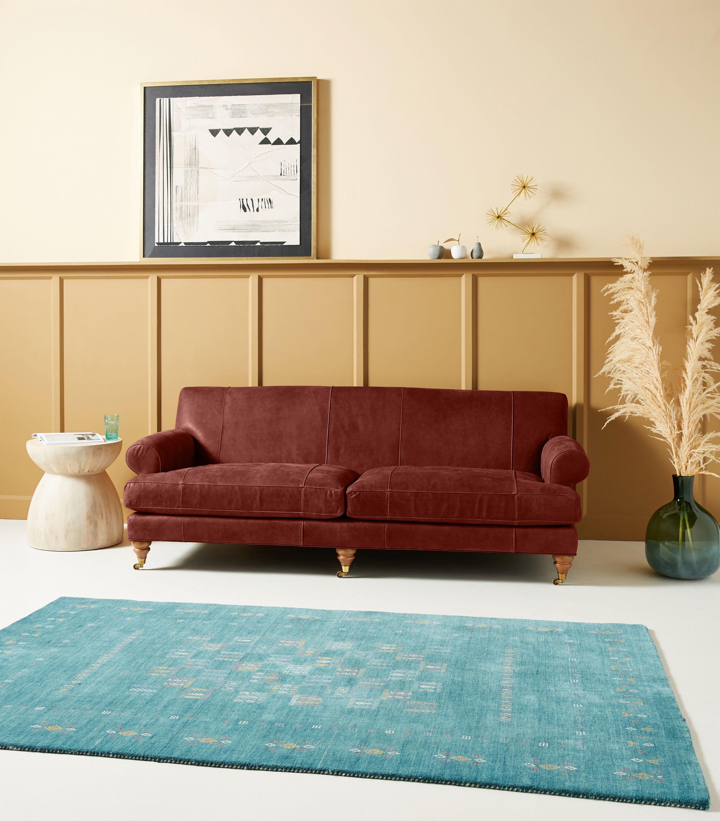 Willoughby TwoCushion Leather Sofa Anthropologie