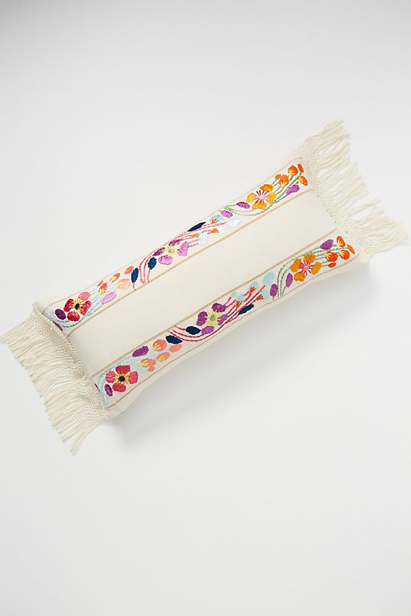 Slide View: 1: Hand-Embroidered Rae Pillow
