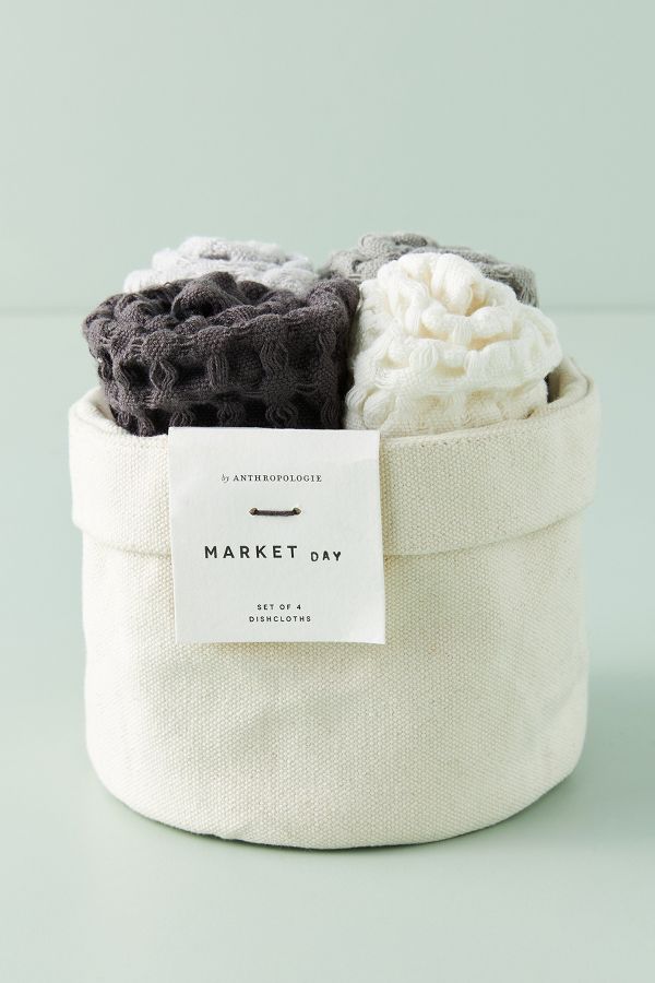 Slide View: 1: Market Waffle Dishcloths, Set of 4