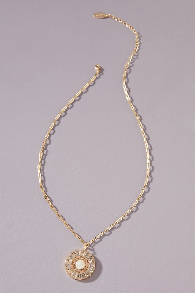 Elizabeth Stone Radiant Pendant Necklace Anthropologie