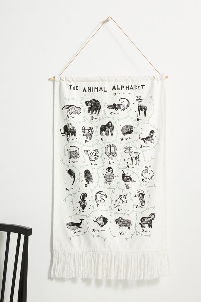 The Animal Alphabet Kids Wall Hanging Anthropologie