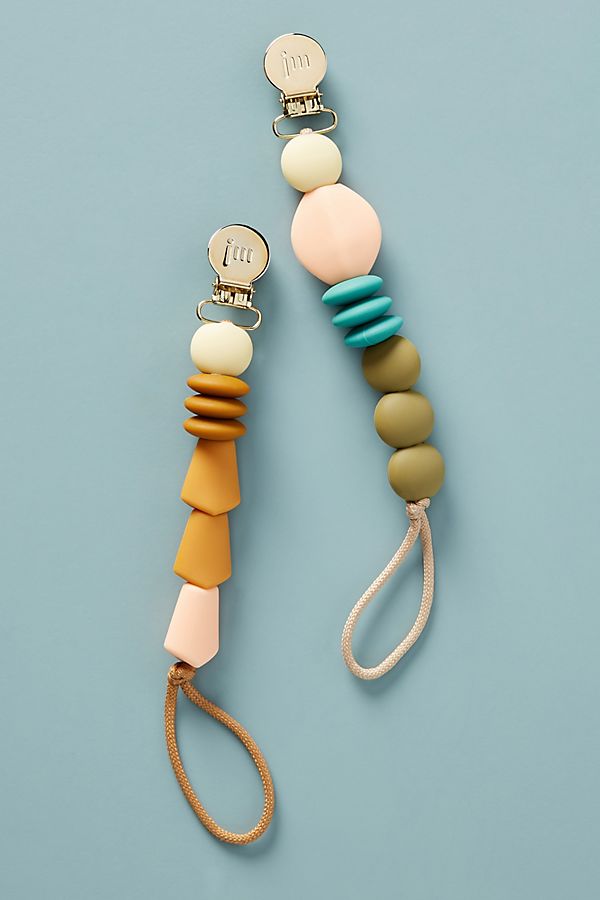 Slide View: 1: Beaded Pacifier Clip