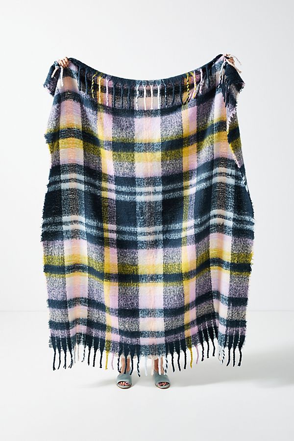 Slide View: 1: Juniper Plaid Throw Blanket