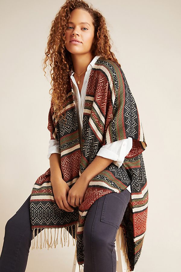 Slide View: 1: Nicola Fringed Wrap