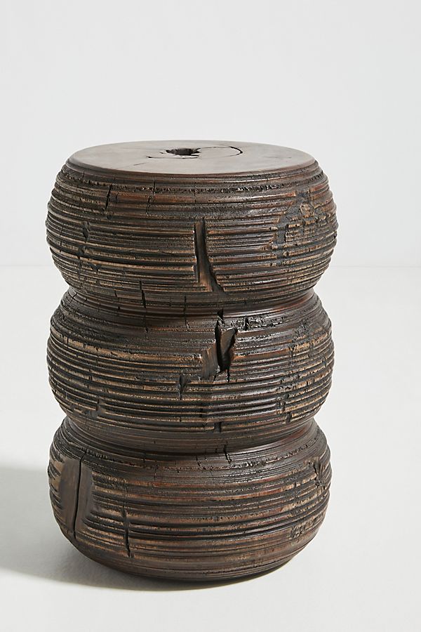 Slide View: 1: Rosewood Stump Side Table