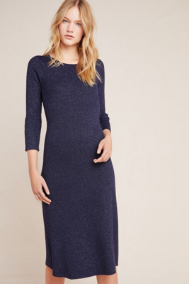 shimmer sweater dress