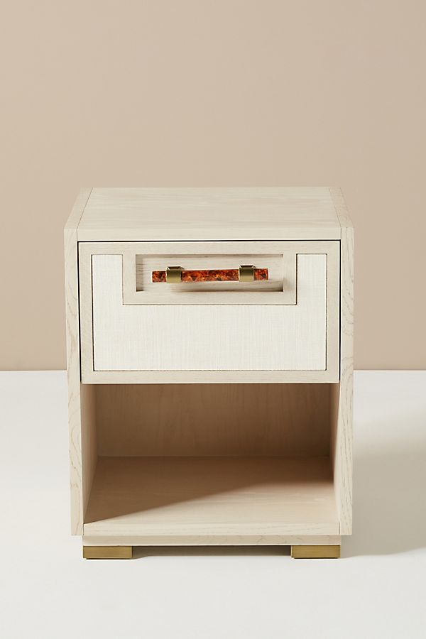 Slide View: 1: Dove Linen Nightstand