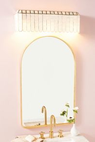 Slide View: 1: Madelyn Capiz Faceted Vanity Sconce