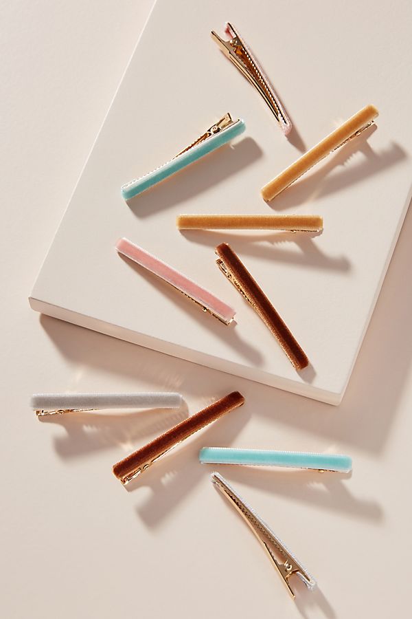 Sally Velvet Hair Clip Set Anthropologie
