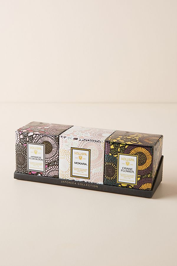 Slide View: 1: Voluspa Japonica Glass Candles, Set of 3
