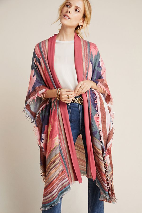Slide View: 1: Allison Striped Kimono