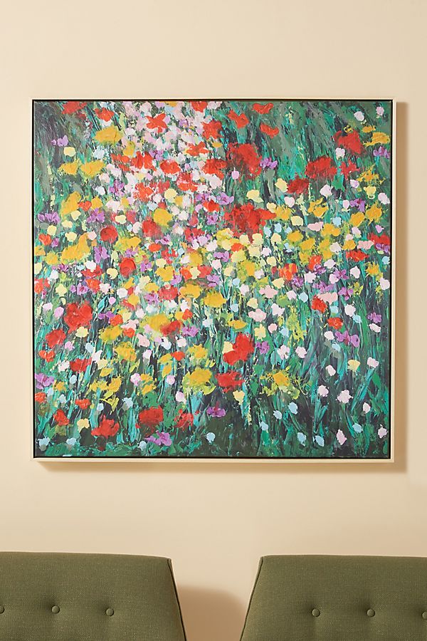 Slide View: 1: Floral Burst Wall Art