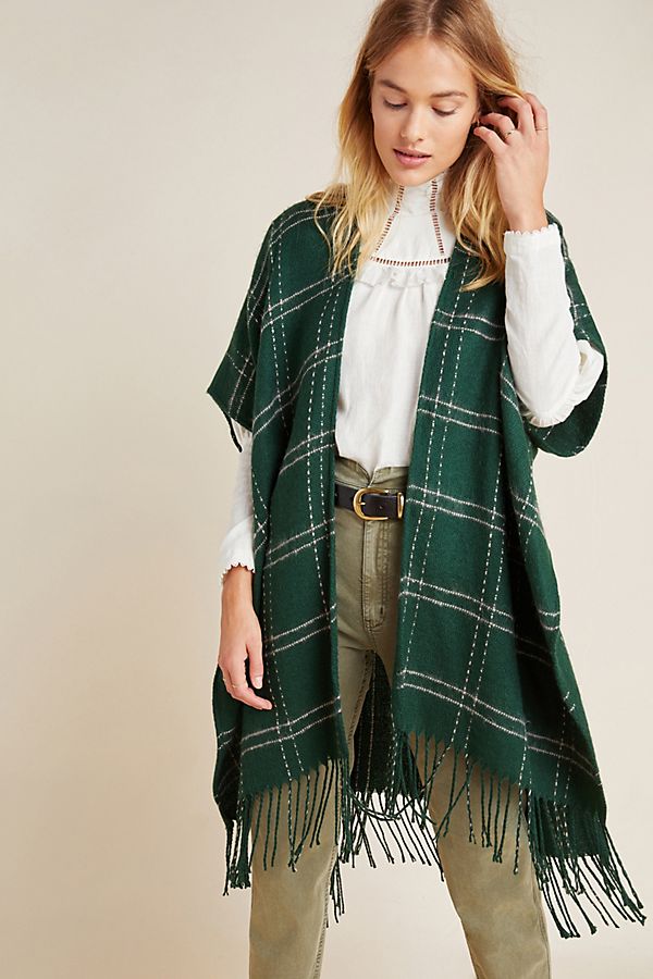 Slide View: 1: Susannah Plaid Wrap