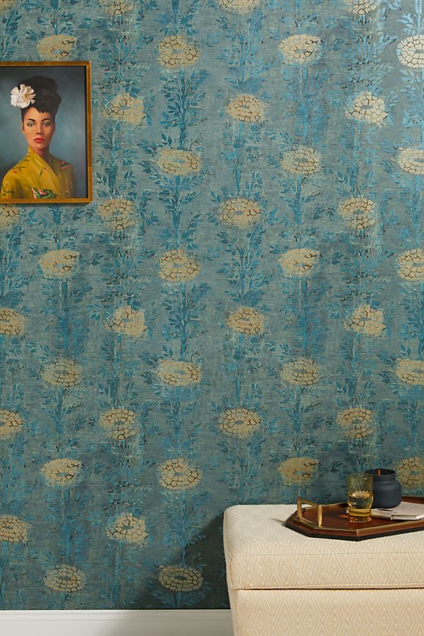Slide View: 1: French Marigold Textured Wallpaper