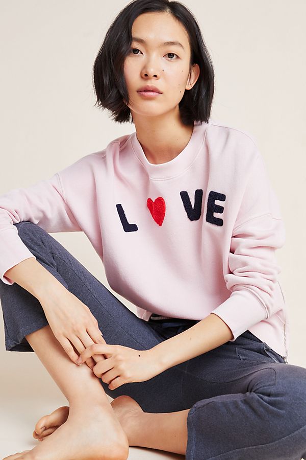 Slide View: 1: Sundry Love Side-Zip Sweatshirt