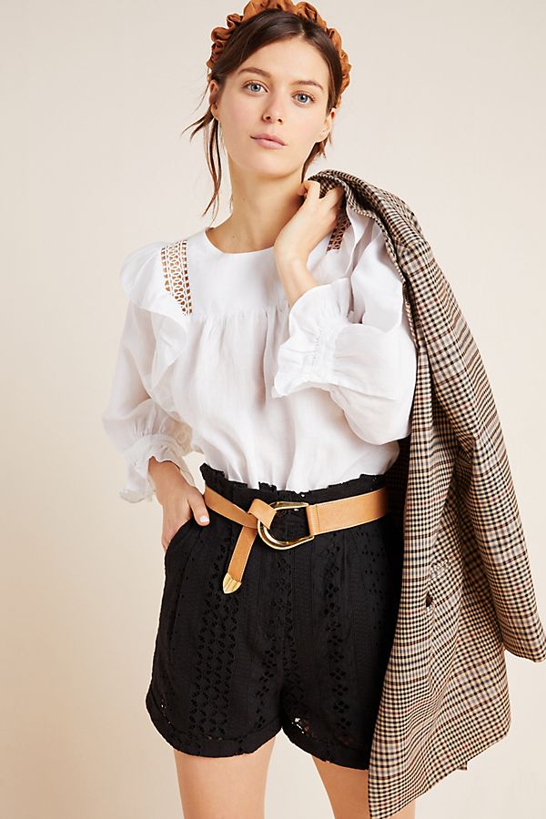 Slide View: 1: Elisabeth Eyelet Shorts