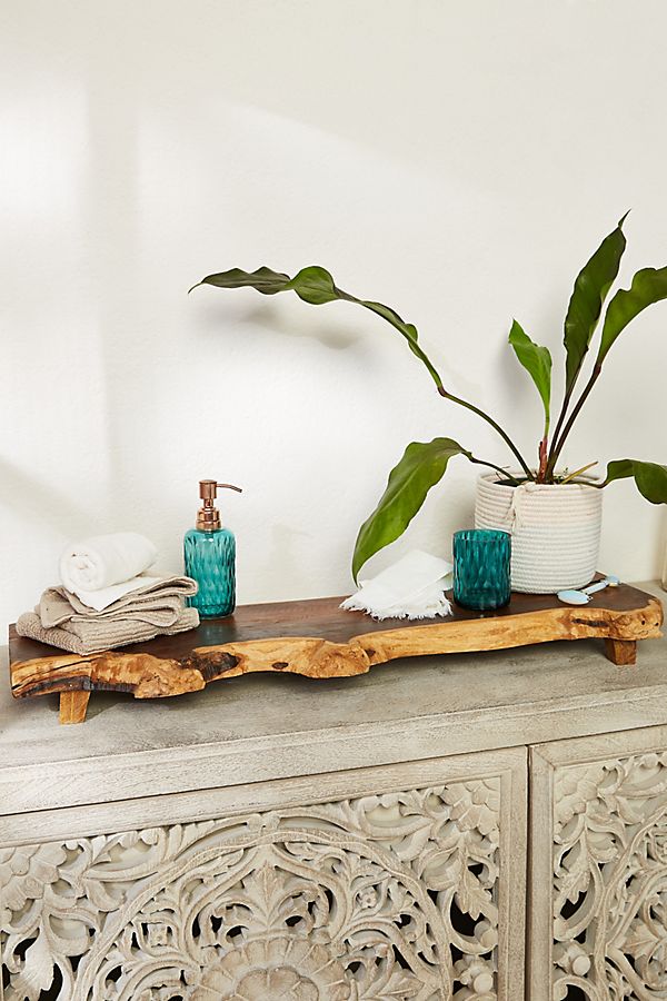 Slide View: 1: Madre De Cacao Wood Pedestal
