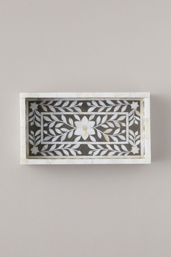 Slide View: 1: Mother of Pearl Inlay Tray