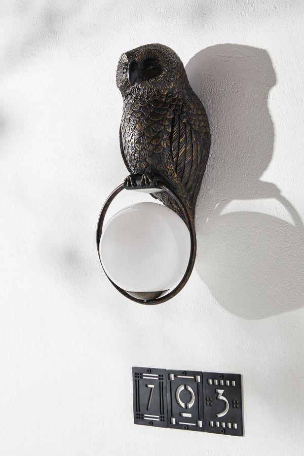 Slide View: 2: Woodland Owl Sconce