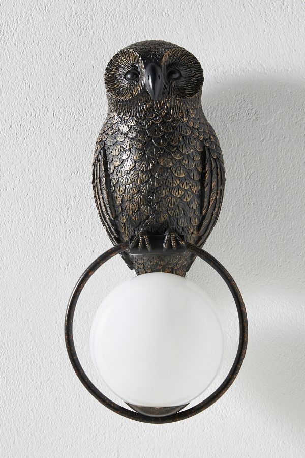 Slide View: 3: Woodland Owl Sconce