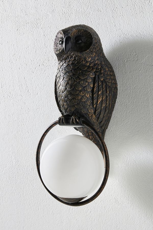 Slide View: 4: Woodland Owl Sconce