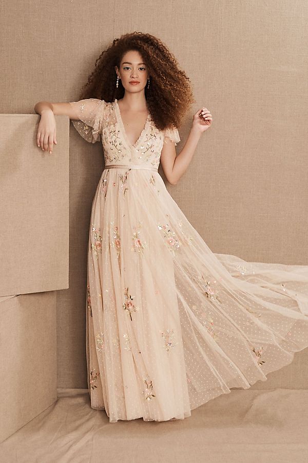 Slide View: 1: Needle & Thread Petunia Maxi Dress