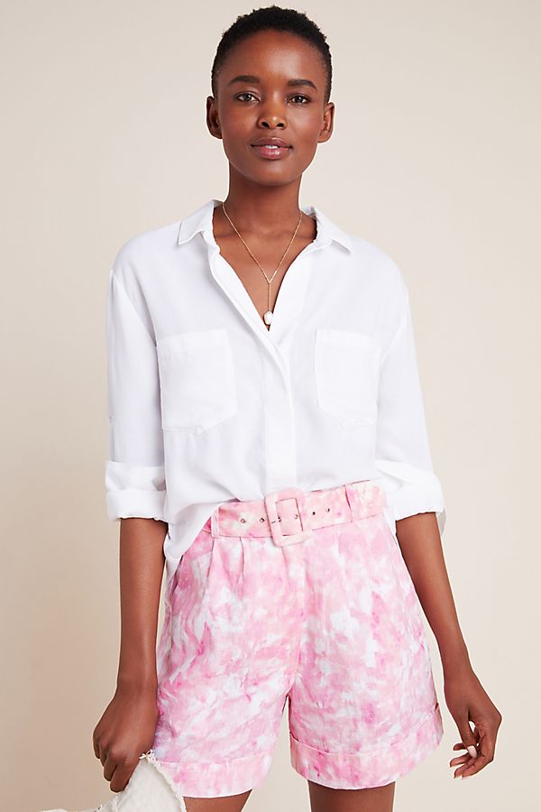 Slide View: 1: Faithfull Tie-Dyed Linen Shorts