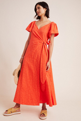 orange cover up dress