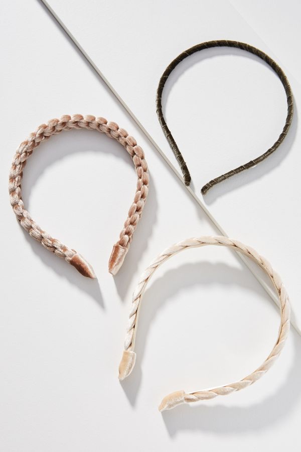 Braided Velvet Headband Set Anthropologie