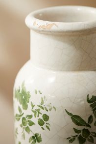 Slide View: 4: Green Chinoiserie Column Vase