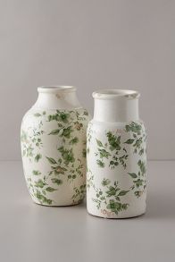 Slide View: 5: Green Chinoiserie Column Vase