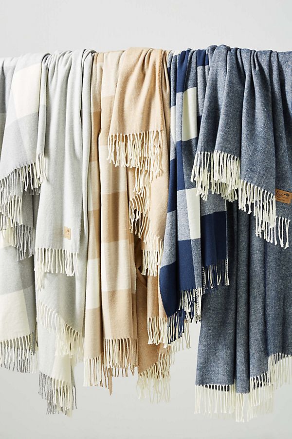 Slide View: 3: Solid Herringbone Throw Blanket