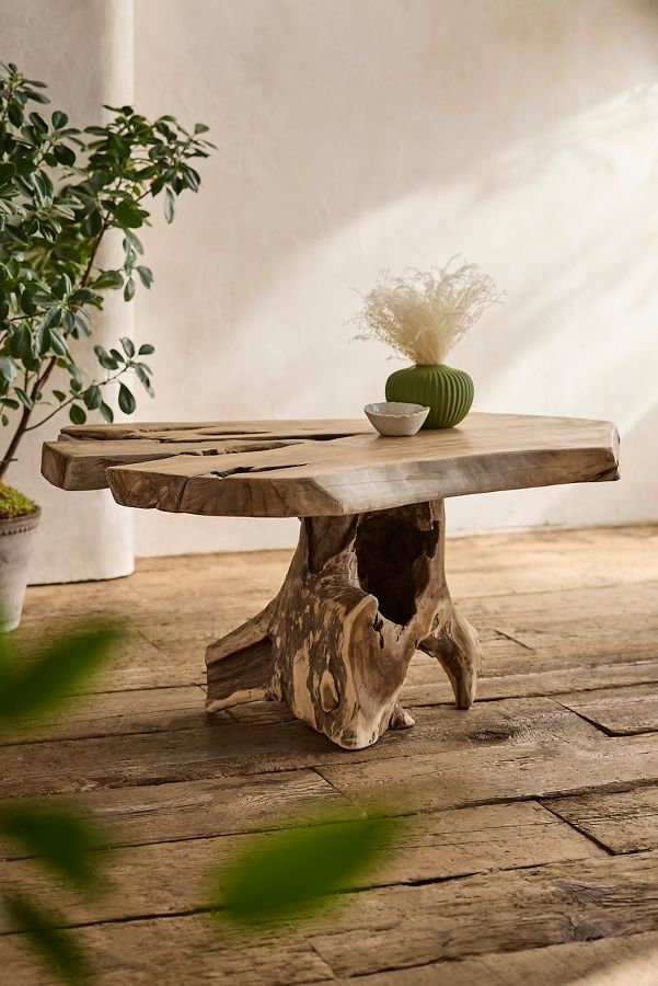 Slide View: 1: Teak Root Coffee Table