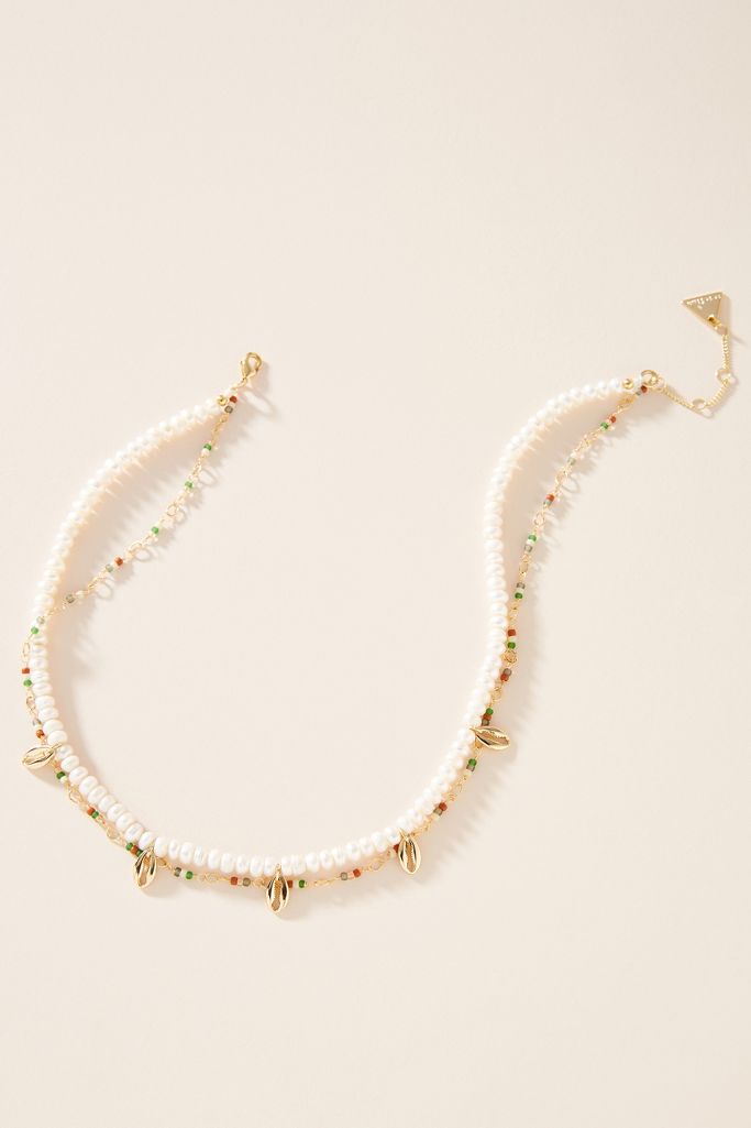 Gabriella Pearl Layered Necklace | Anthropologie