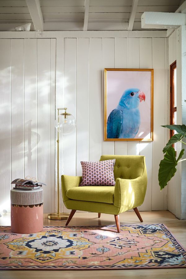 Slide View: 4: Blue Parrot Wall Art