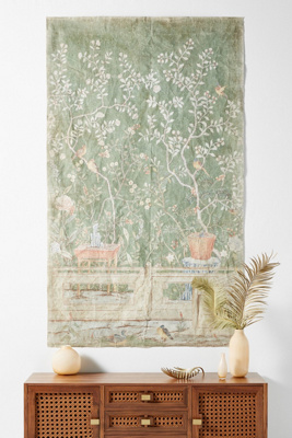 Birds and Potted Tree Tapestry  Anthropologie