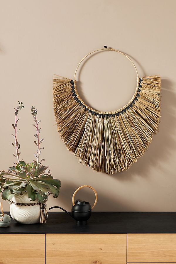 Slide View: 1: Mendong Grass Wall Hanging