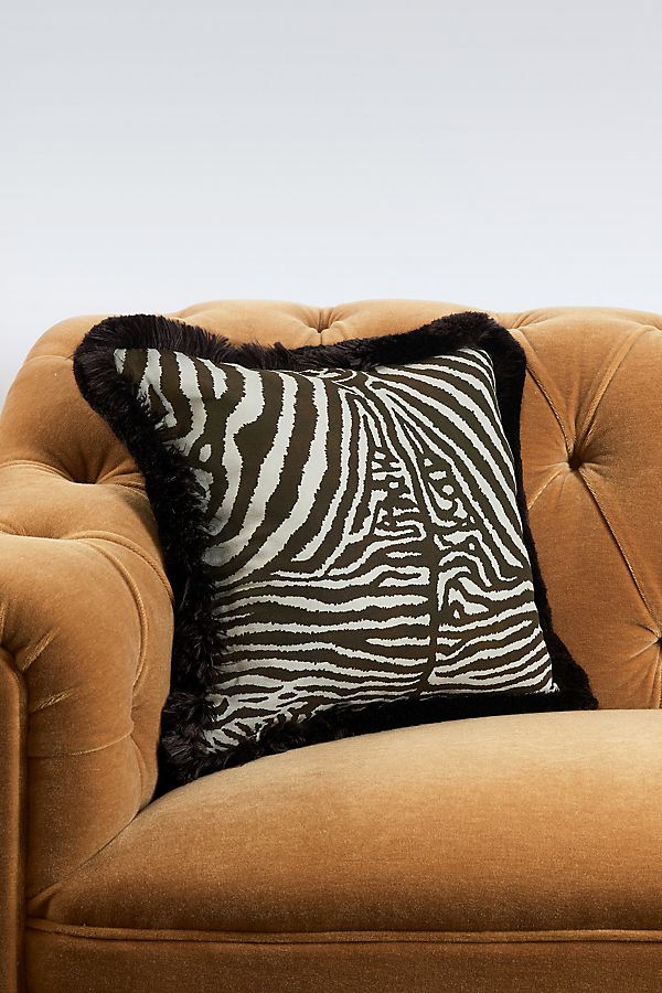 Slide View: 1: House of Hackney Equus Fringed Cotton-Linen Pillow
