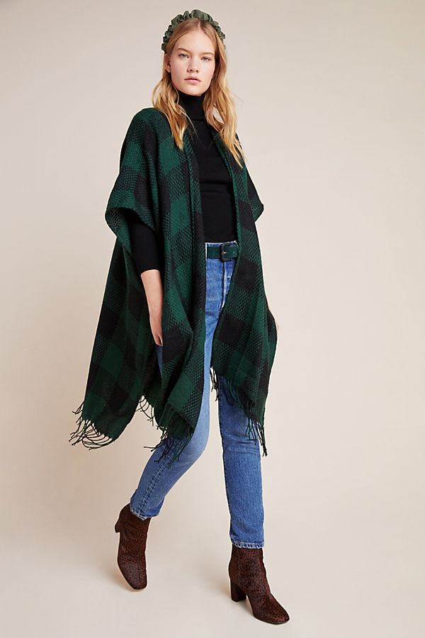 Slide View: 1: Lara Plaid Kimono
