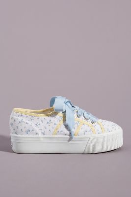 floral platform sneakers