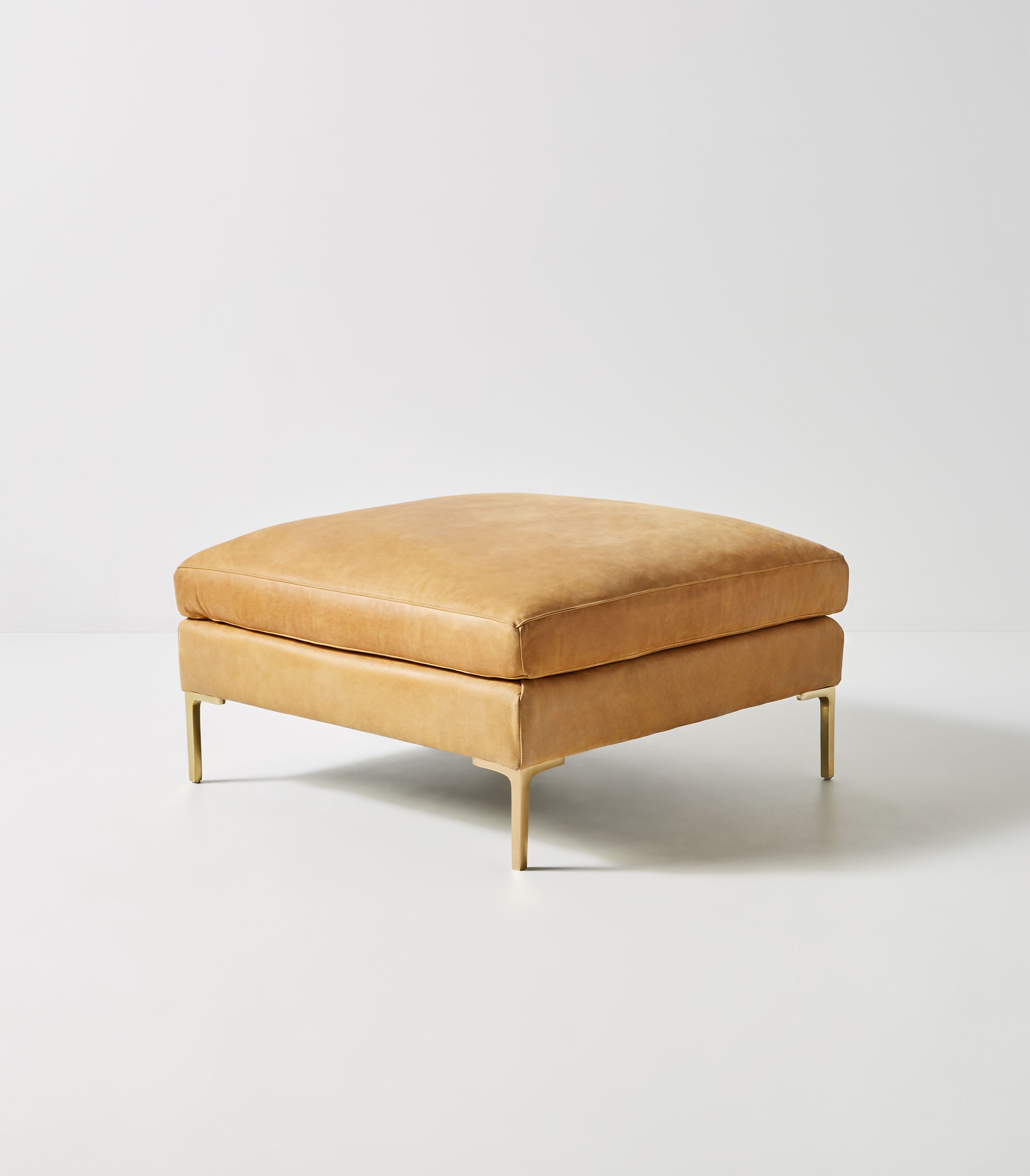 Bowen Modular Leather Ottoman Anthropologie