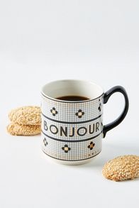 Slide View: 1: Bistro Tile Bonjour Mug