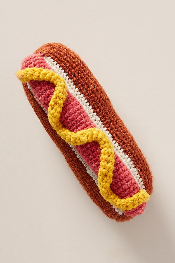 Slide View: 1: Hand-Knit Hot Dog Toy
