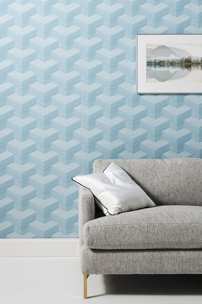 Geo Textured Wallpaper | Anthropologie